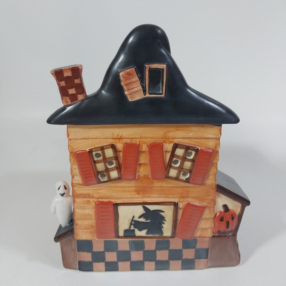Yankee Candle‎ Halloween Haunted House Votive Candle Holder Witch Ghost